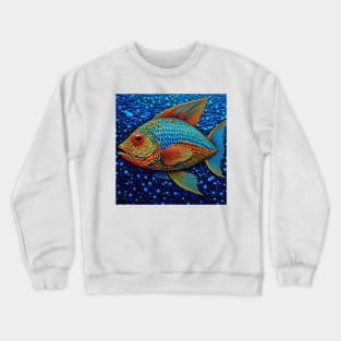 [AI Art] Fish in the sea, Optical Art Style Crewneck Sweatshirt